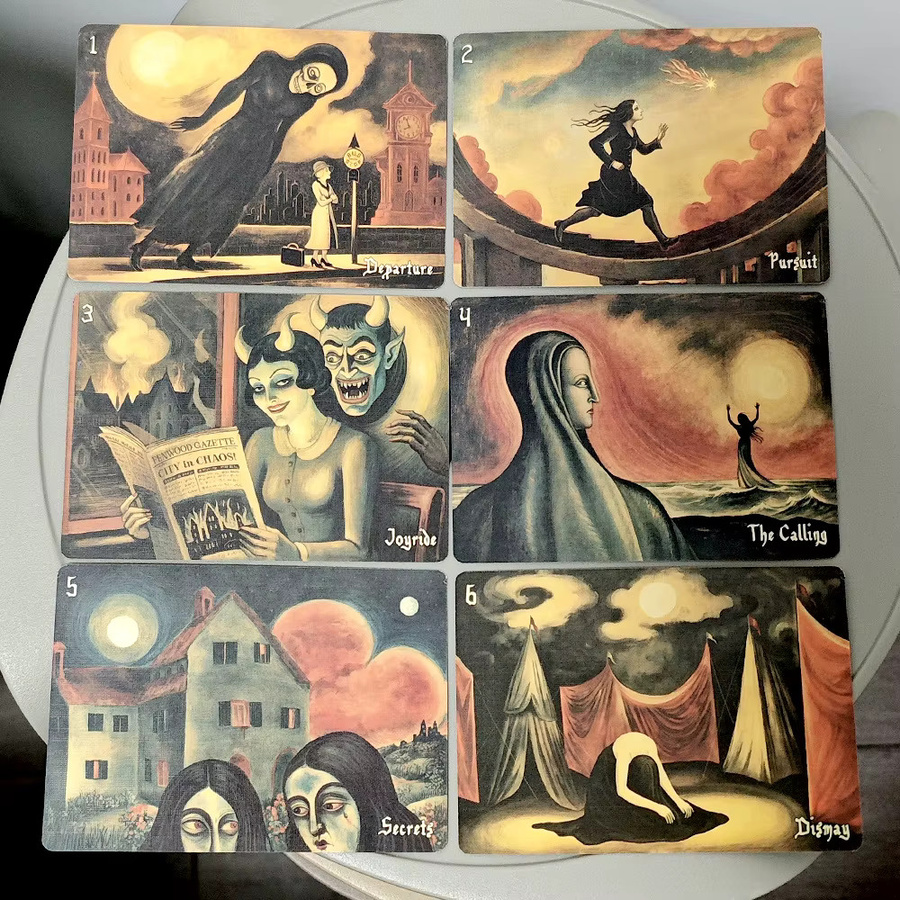 Felix Nacht's Gallery Of Hallucinations Oracle Deck, 52-teiliges Set, Tarotkarte - Bild 2
