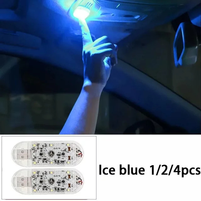 Kabellose LED-Lesedeckenleuchte für den Autoinnenraum in Blau mit modernem Design aus Kunststoff - Bild 1