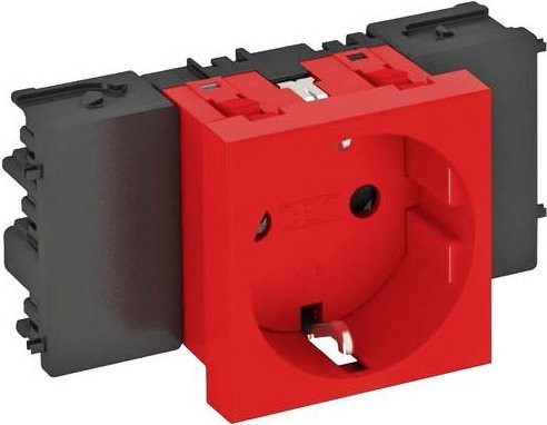 OBO Bettermann Steckdose Geräteeinsatz Rot B/H/T: 8,6 x 4,5 x 4,2 cm - Bild 1
