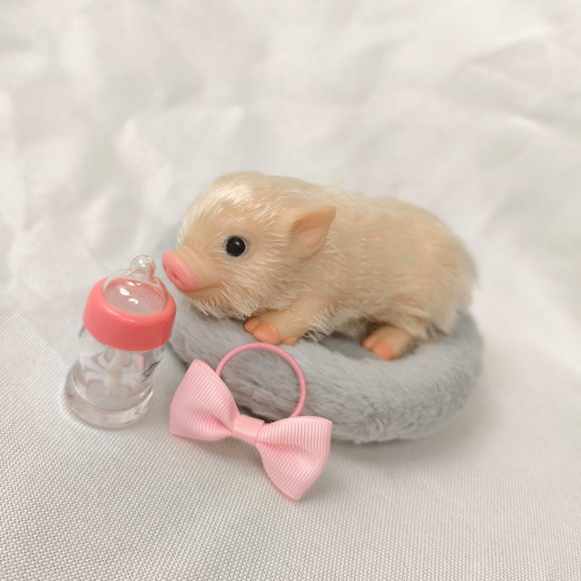 FUSKARMA Silikon-Ferkel, Puppe, Rosa / Pink - Bild 1