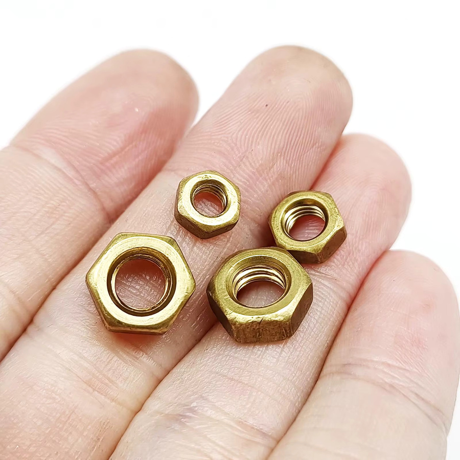 Michastu Micro-Sechskantmutter-Set aus massivem Messing in Gold, 450 Stück Sortiment mit 8 Größen M1,4 bis M6 - Bild 2