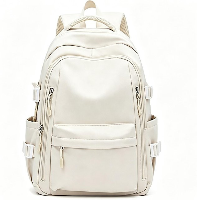 Wasserdichter Kawaii Laptop-Schulrucksack von POP MART in Beige für Teenager und College - Bild 1