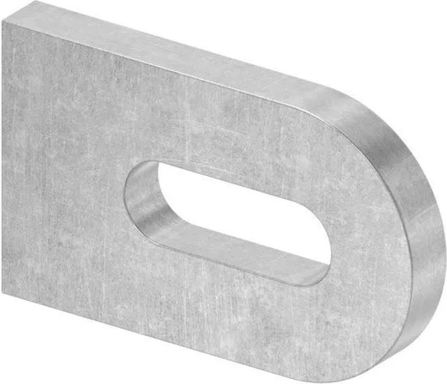 FeNau Anschweißlasche aus Stahl in Silber, B/H/T: 50 x 30 x 6 mm mit Langloch 25 x 9 mm - Bild 1