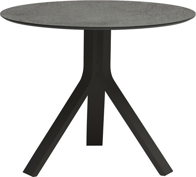 Stern Beistelltisch Freddie Rund mit Tischplatte Silverstar 2.0 Zement in Schwarz Matt und Grau, Durchmesser: 65 cm, Höhe: 53 cm - Bild 1