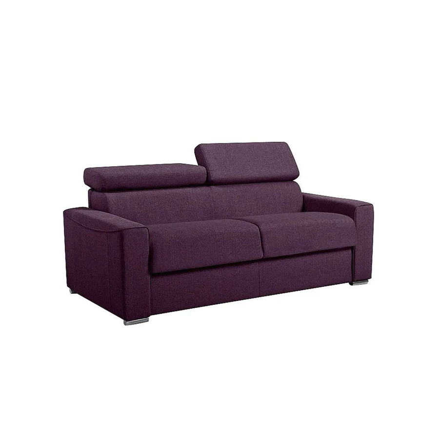 Schlafsofa Vizir von Vente-unique in Violett mit Stoffbezug und Schaumstofffüllung, Breite: 196 cm - Bild 2