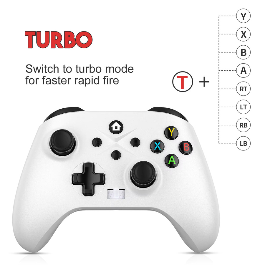 Bonadget Wireless Gamepad für Xbox One und Xbox Series S/X, 2.4G Bluetooth Controller mit Doppel-Vibration, Turbo-Funktion und programmierbaren Tasten - Bild 2