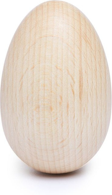 VBS Holz-Ei aus Buchenholz in Beige für Osterdekorationen und Osterbasteln, oben gebohrt, Durchmesser: 4,0 cm, Höhe: 6,0 cm - Bild 1