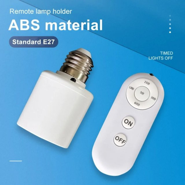 Szaoju Smart E27 Lampenfassung mit Fernbedienung und Timer in Weiß - Bild 1
