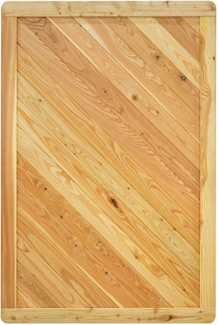 GartenLand Massivzaun NIZZA Holzzaun aus Lärche, Farbe Braun, blickdicht, B/H: 120 x 180 cm - Bild 1