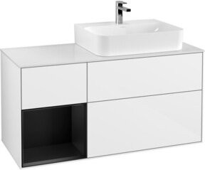 V&B Finion Waschtischunterschrank mit Abdeckplatte in Weiß Lack, Breite: 120 cm, Höhe: 50,1 cm, Tiefe: 50,1 cm - Bild 1