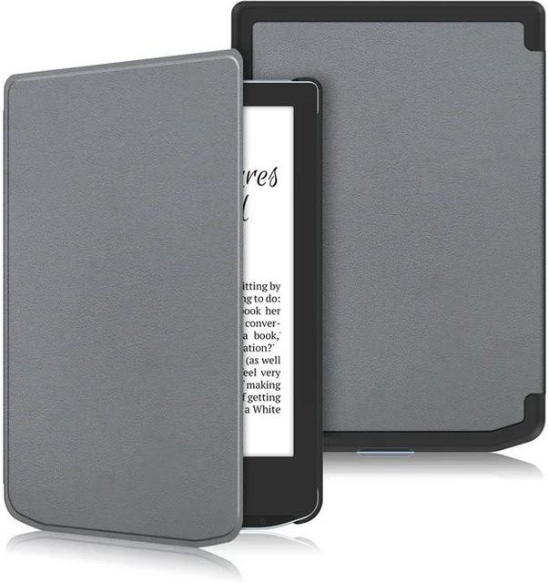 Smart Cover Hülle für Pocketbook Verse und Verse Pro 629 634 aus PU-Leder und hartem PC in Grau - Bild 1