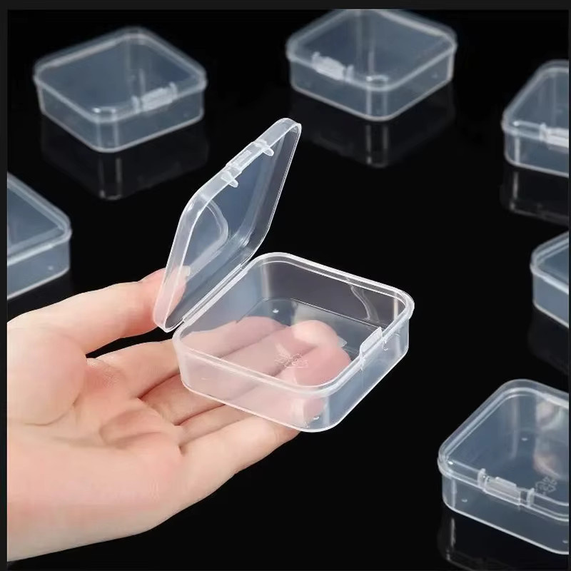 TMZ Mini-Aufbewahrungsboxen aus Kunststoff mit Deckel, transparent, für Bürobedarf und Schmuckkomponenten - Bild 3