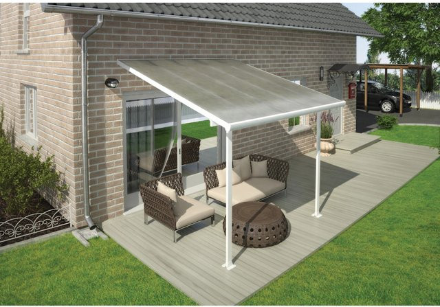 Palram Canopia Feria Terrassenüberdachung Weiß B: 305 cm, T: 298 cm, H: 260-305 cm - Bild 1