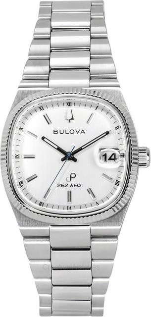 Bulova Armbanduhr Edelstahl, Quarz, Silbernes Zifferblatt, Herren - Bild 1