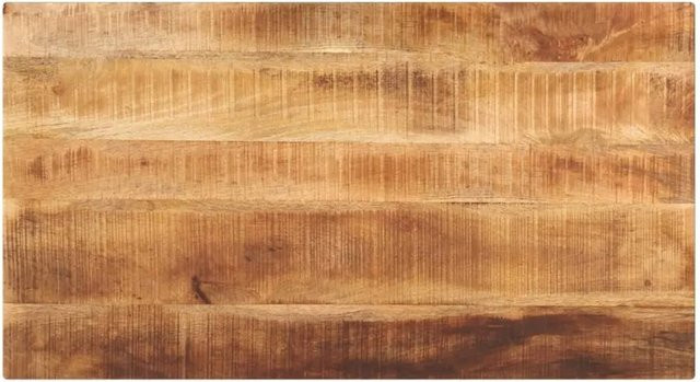 vidaXL Tischplatte aus rauem Mango Massivholz, Rechteckig, Braun, B/T/H: 120 x 60 x 1,5 cm - Bild 1