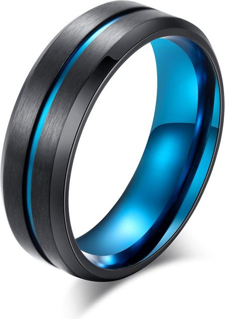 YIRAN Jewelry Ring Edelstahl, Schwarz, Herren - Bild 1