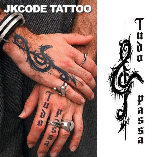JKCODE TATTOO Temporäres Kräutertattoo, Unisex - Bild 1