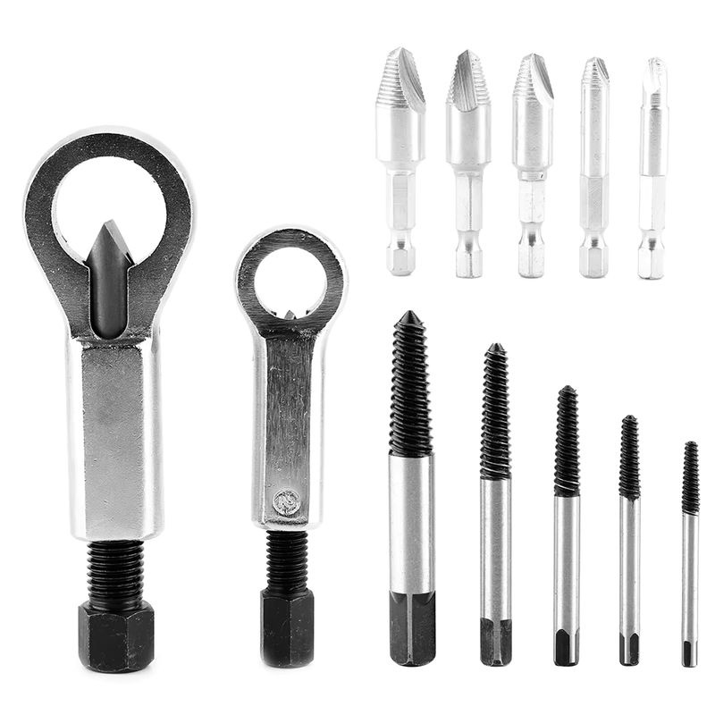 ESTINK Mutter-Splitter-Set Schrauben-Extraktor zur Entfernung von verrosteten oder beschädigten Schrauben in Silber - Bild 3