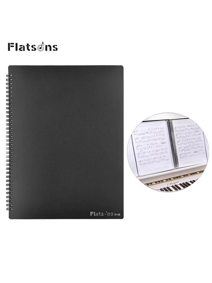 Flatsons Notenhalter Dokumentenordner A4 mit 40 Taschen für Notenblätter und Dokumente FB-02 - Bild 4