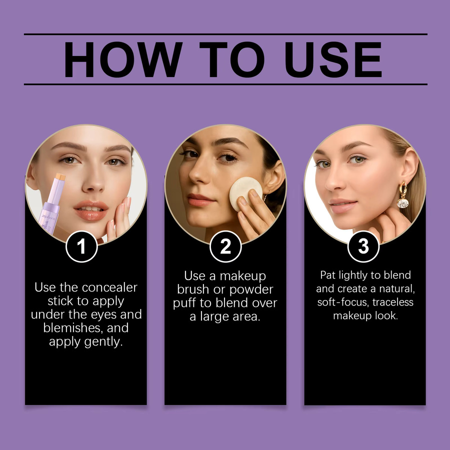 zephoco Foundation Contour Makeup Stick, mattes Finish, Unisex - Bild 4