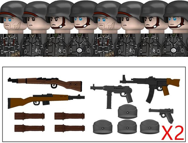 Yiran toy Militär WW2 Deutsche Marine Panzer Truppen Bausteine, Soldaten, Fahrzeuge, ab 14 Jahren - Bild 1