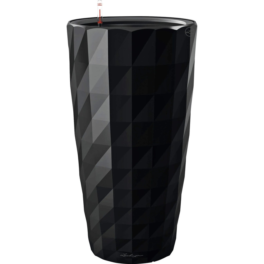 Lechuza Pflanzsäule Diamante Premium Schwarz Hochglanz mit Bewässerungssystem Durchmesser: 40 cm - Bild 2