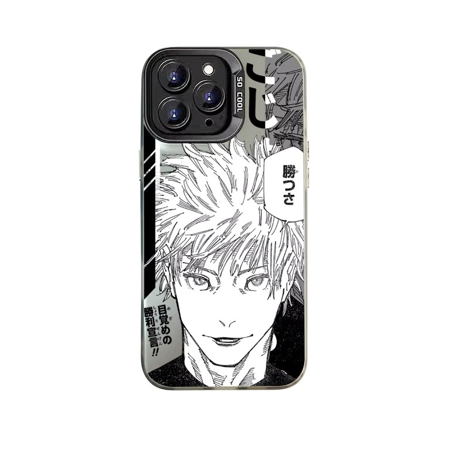 Jujutsu Kaisen Handyhülle für iPhone 17 16 15 14 13 12 11 Pro Max Plus und 17 Air Max, stoßfeste Schutzhülle mit matter Rückseite in Weiß und Multicolour - Bild 2