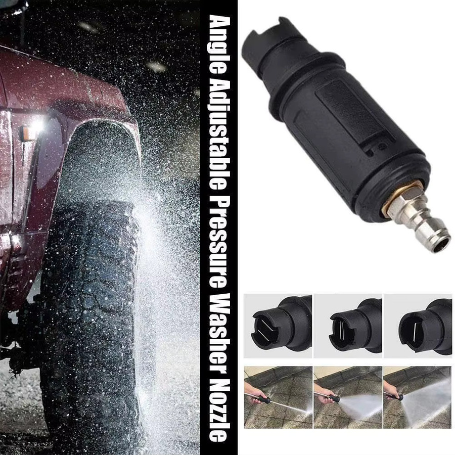 DAZZLEEX Turbo Düse für Hochdruckreiniger mit 1/4 Winkel und rotierender Spray Spitze in Schwarz - Bild 4