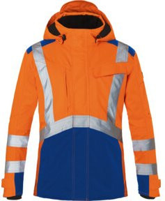 Kübler Hardshelljacke REFLECTIQ PSA 2 in Warnorange/Kbl.Blau Größe 3XL - Bild 1