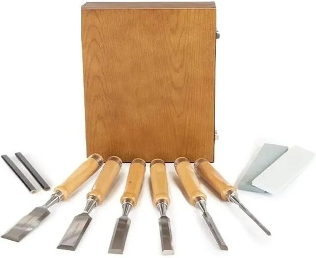 bestTools Stechbeitel Set 6-teilig aus Chrom-Vanadium Stahl für Holz in Braun und Multicolour - Bild 1