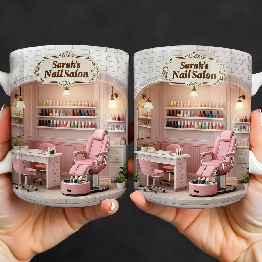 Personalisierte Keramik-Tasse Light Magic für Nagelstudios - Bild 2