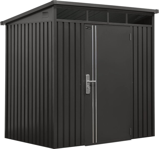 Geräteschuppen Firstline aus Metall mit Pultdach in Anthrazit, 3,7 m² - Bild 1
