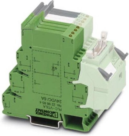 Phoenix Contact Durchgangsklemme PLC-VT/LA 18 - 33.6 V/DC, 10 Stück, grün - Bild 1