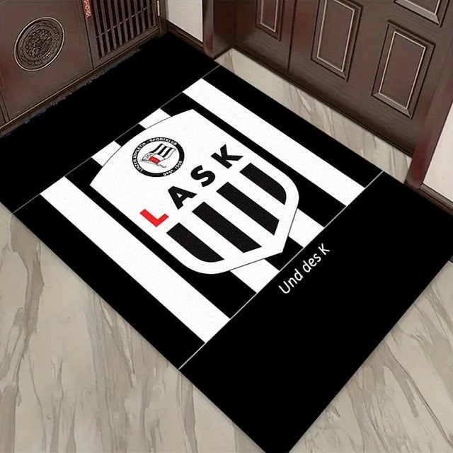 NuanSue Home LASK LINZ LOGO Teppich, Schwarz, B/H: 60 x 90 cm - Bild 1