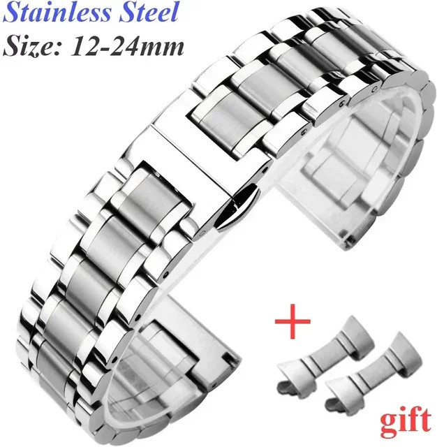 HQstrap Uhrenarmband Edelstahl, gebogenes Ende, Unisex - Bild 1