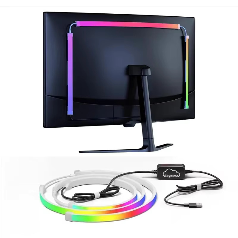 LINYILIGHT RGB LED Monitor Hintergrundbeleuchtung mit Ambilight Color Sync für PC und Spielzimmer, Multicolour - Bild 3