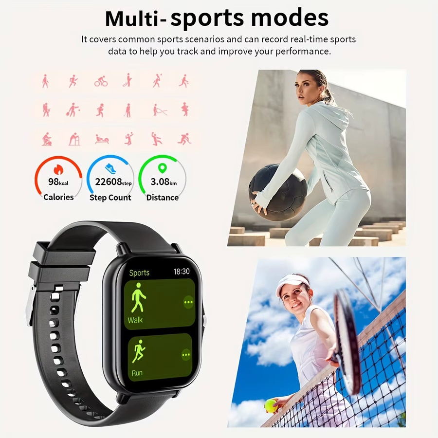 LAXASFIT Smartwatch, Silikon, Pink, Unisex - Bild 5