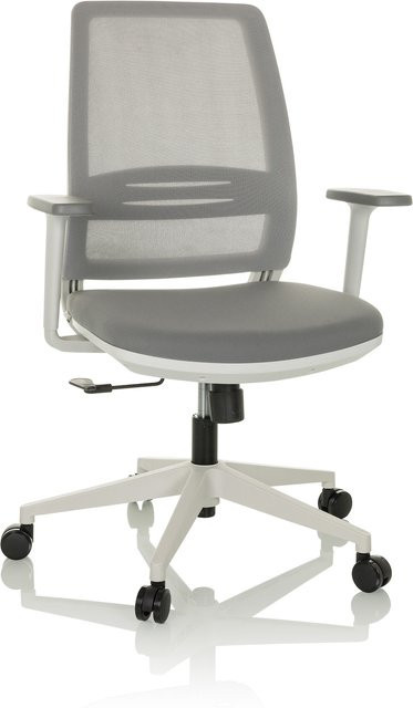 hjh OFFICE Home Office Bürostuhl PROFONDO ECO W in Grau mit Stoff und Netzstoff sowie Armlehnen - Bild 1