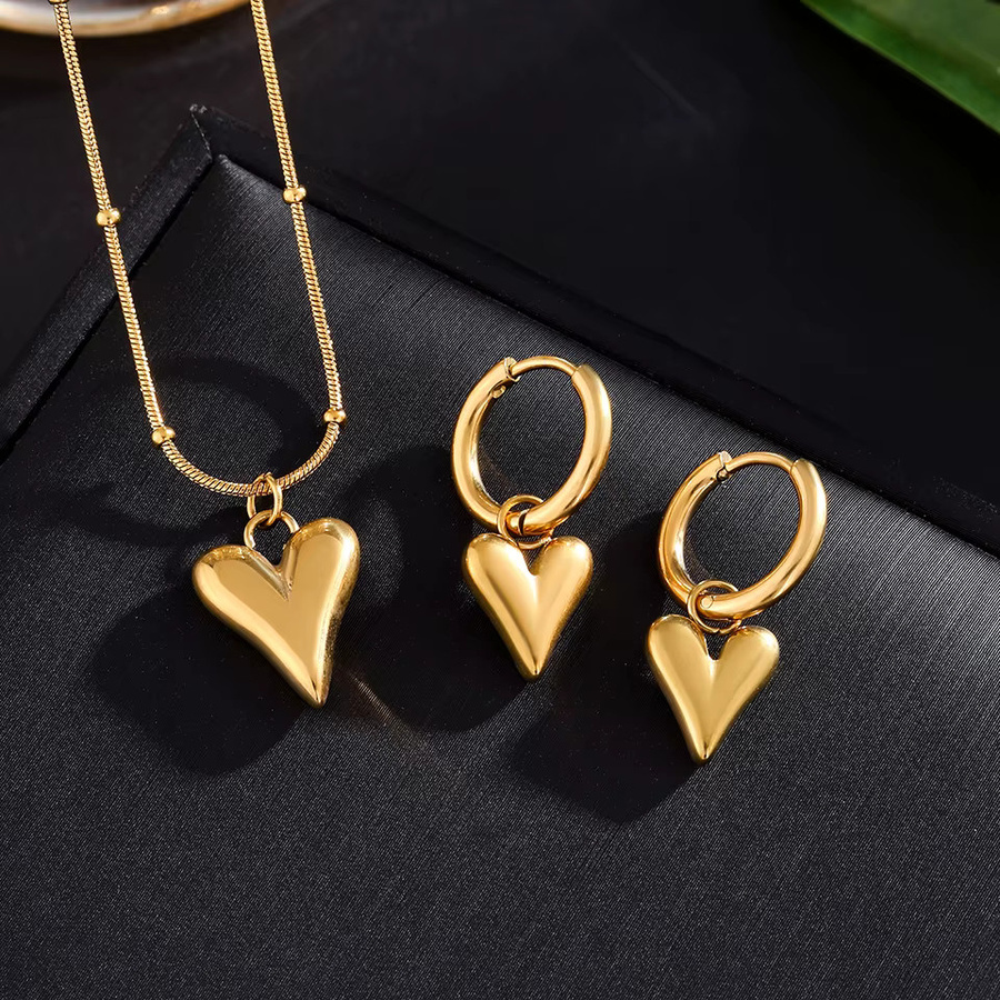 ZAKOL Ohrring Halskette Set, Edelstahl, Gold, Damen - Bild 3