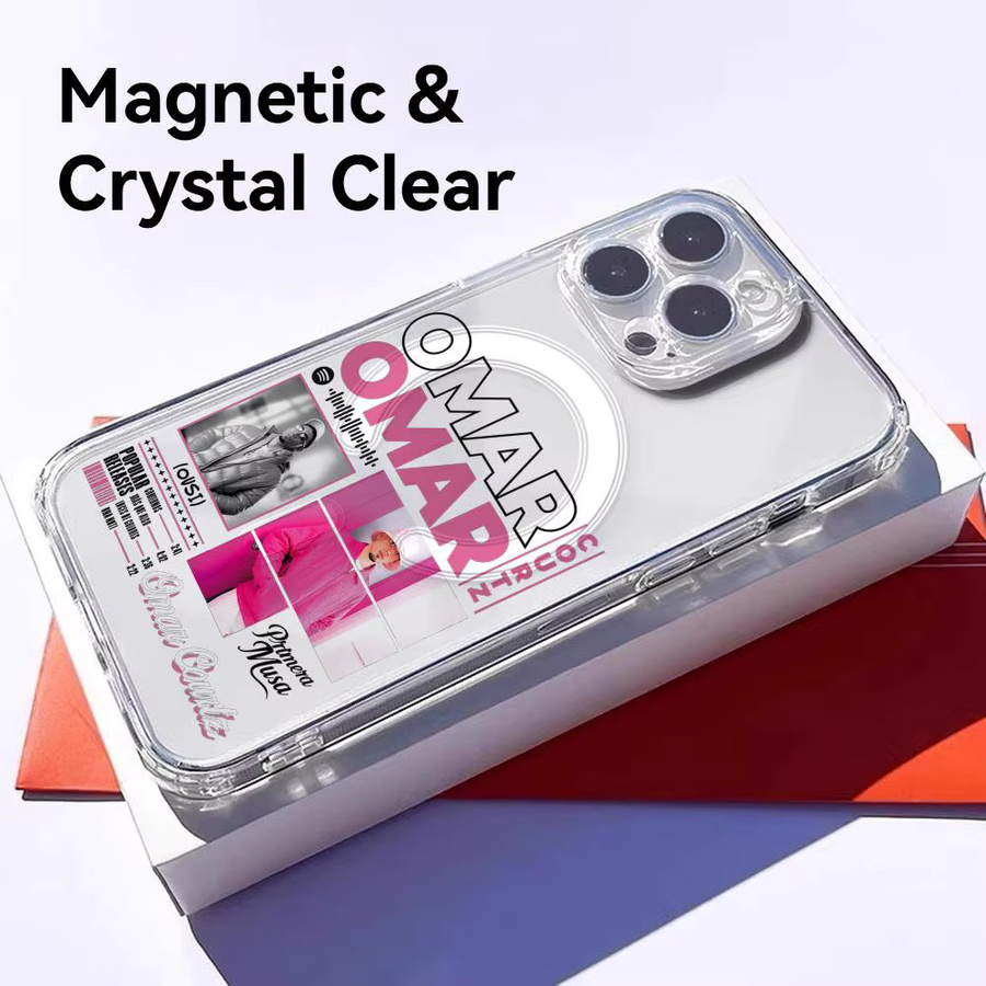 Singer O-Omar Courtz Magnetische Handyhülle für iPhone 17 16 15 14 13 12 Pro Max Plus Transparent und Schlank - Bild 2