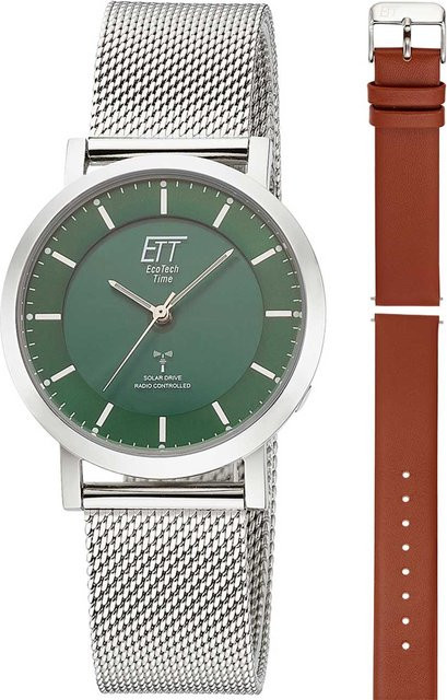 ETT Damenuhr, Solar, Edelstahl, Grün, 36 mm, 5 ATM - Bild 1