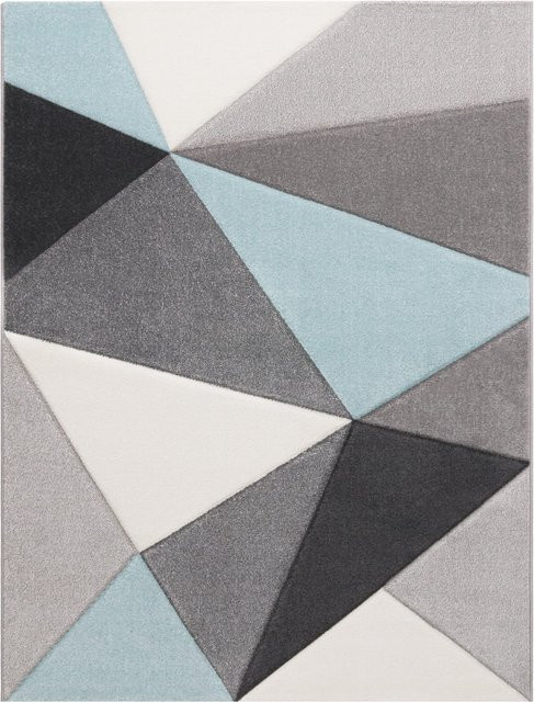 Teppich Dilara Geo-Design in Türkisch und Multicolour, B: 80 cm, L: 150 cm - Bild 1