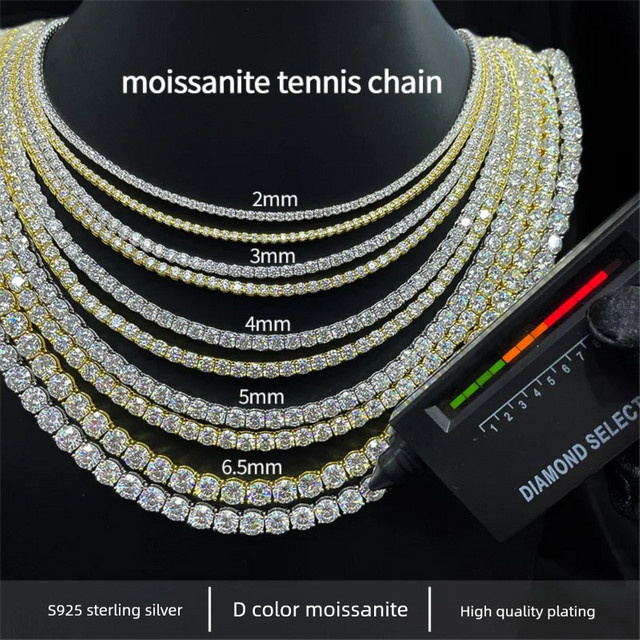 SAY Tennis Halskette Bracelet, 925 Silber, Diamant, Unisex - Bild 1