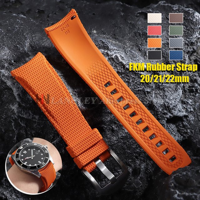 Uhrenarmband Fluorkautschuk, Schwarz, Unisex - Bild 1