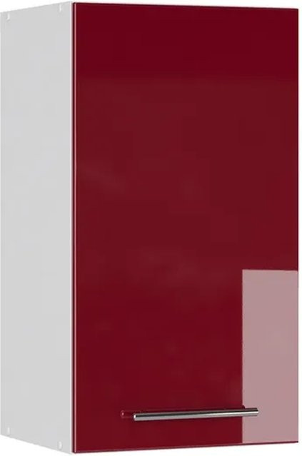 Vicco Badschrank Fame-Line in Bordeaux Rot und Weiß Hochglanz, Wandmontage, B: 40 cm, H: 72 cm - Bild 1