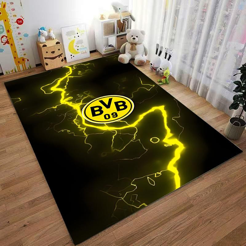 Nimbus Carpet Teppich mit Blitzmuster und BVB 09 Logo-Design in Gelb und Schwarz, Antirutsch und Waschbar, B/B: 100 x 150 cm - Bild 3