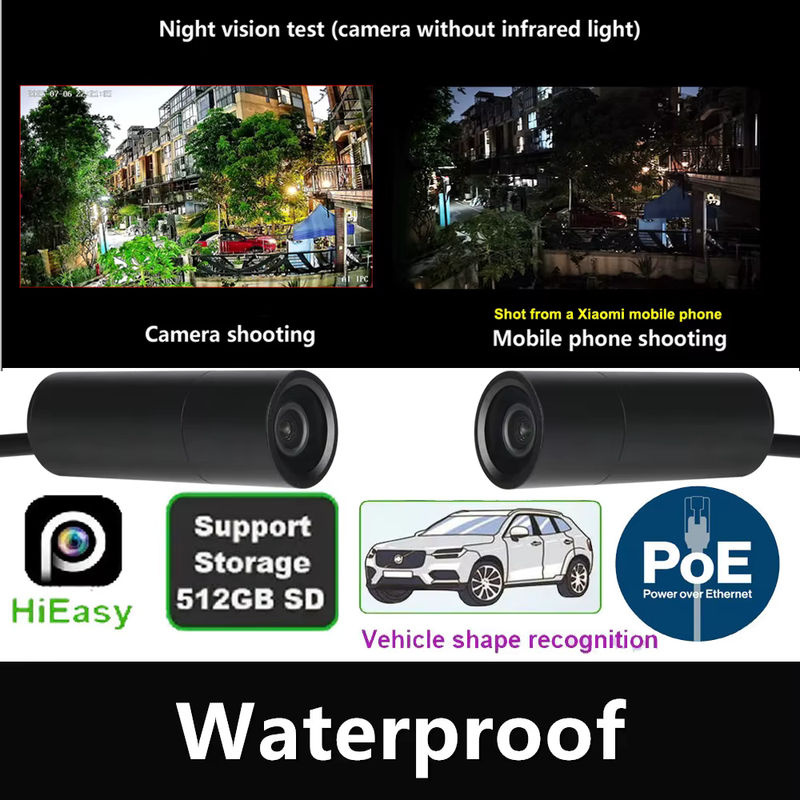 HQCAM Mini-Bullet-Kamera 5 MP mit Schwarzlicht und Sternenlicht Technologie für die Außenüberwachung, PoE, Onvif IP, Schwarz - Bild 2