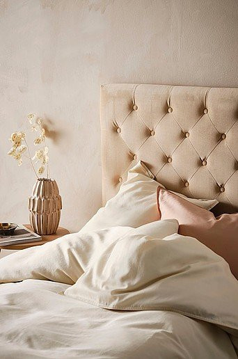 Jotex Kopfteil SKENE Wandmontage Beige Stoff 90 cm B/T/H: 90 x 10 x 122 cm - Bild 1