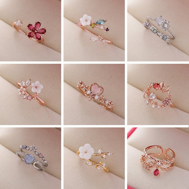 Harlermoon Herzring, Zirkonia, Roségold, Damen - Bild 1