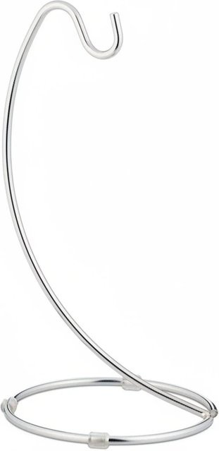 Relaxdays Bananenhalter aus Eisen mit Haken in Silber, B/T/H: 33 x 17,5 x 16,5 cm - Bild 1